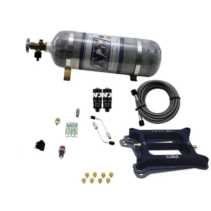 4150 Hitman Nitrous Plate System 100-150-200Hp with 12Lb Carbon Bottle Nitrous Express NX 40040-12 Nowy