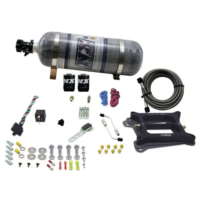 Sprawdź teraz 4150 Conventional Plate System Gasoline Pro-Power 100-500Hp with 12Lb Carbon Bottle Nitrous Express NX 50040-12