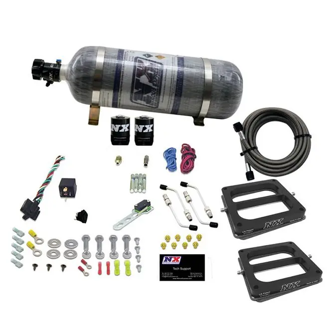 Dual 4500 Conventional Plate System Gasoline Pro-Power 100-500Hp with 12Lb Carbon Bottle Nitrous Express NX 50270-12 Oferta limitowana
