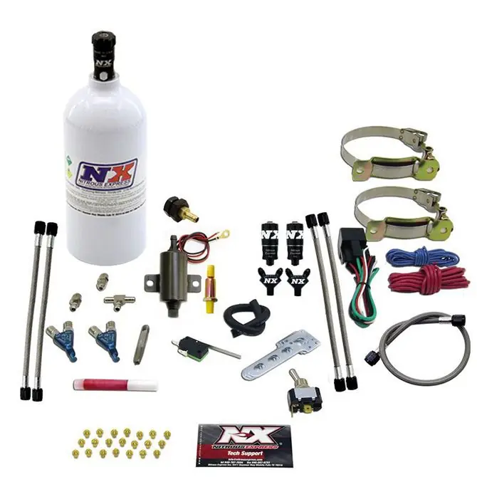 Łatwy zwrot Two Cylinder Piranha System with 2.5Lb Bottle Nitrous Express NX 60002P