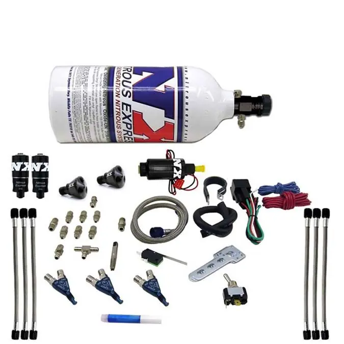 Rabat Three Cylinder Piranha System with 2.5Lb Bottle Nitrous Express NX 60033P