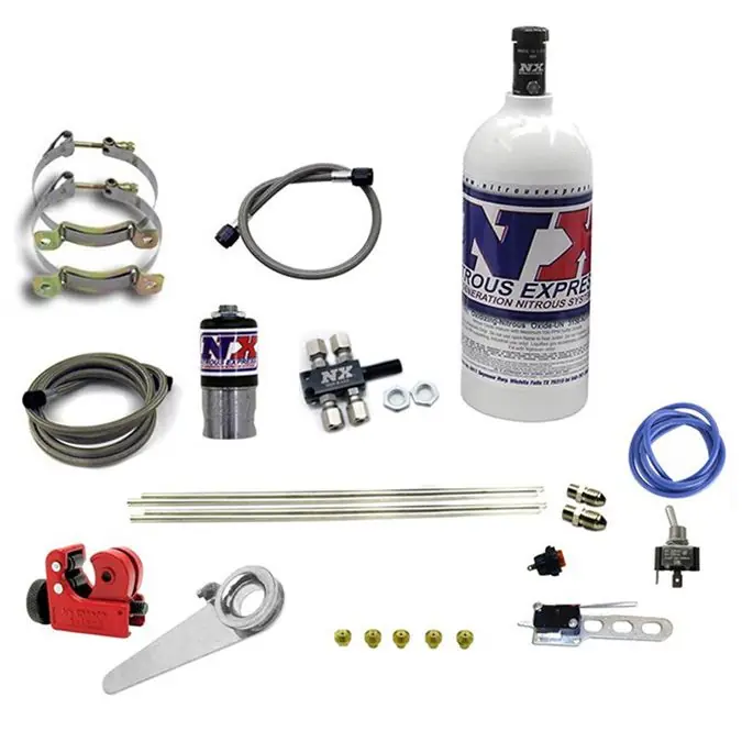 Super okazja Zestaw Nitro Nitrous Express NX 62000-2.5P suchy motocyklowy 4-cyl butla 2.5Lb