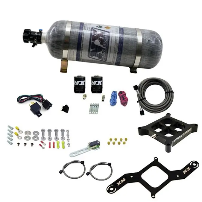Wysoka jakość 4150 Billet Crossbar Plate System Single Stage 50-300Hp with 12Lb Carbon Bottle Nitrous Express NX 63040-12