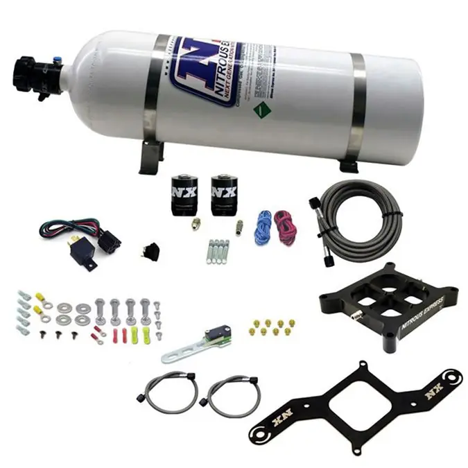 4150 Billet Crossbar Plate System Single Stage 50-300Hp with 15Lb Bottle Nitrous Express NX 63040-15 Tylko dziś