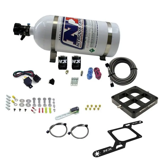 Zniżka 4500 Billet Crossbar Plate System Single Stage 50-300Hp with 10Lb Bottle Nitrous Express NX 63070-10