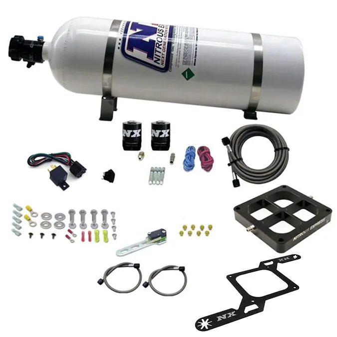 Bestseller 4500 Billet Crossbar Plate System Single Stage 50-300Hp with 15Lb Bottle Nitrous Express NX 63070-15