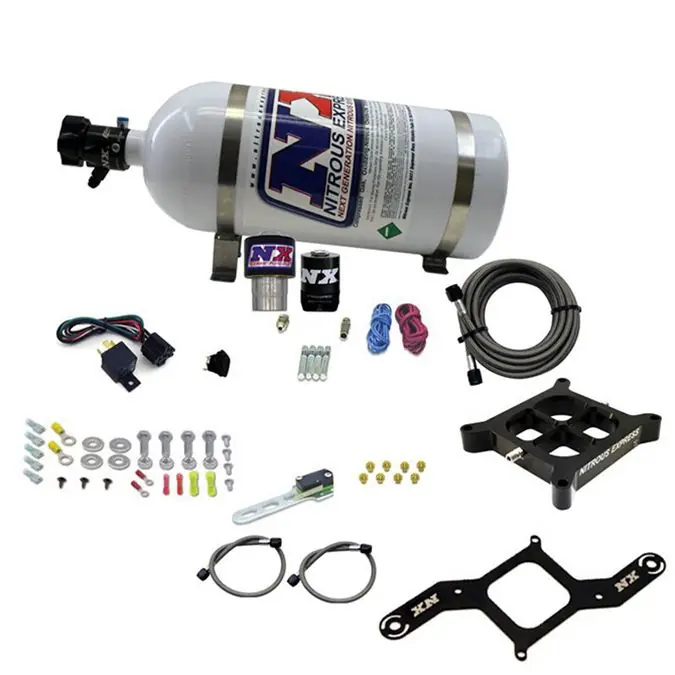 Do wyczerpania zapasów 4150 Billet Crossbar Plate System Single Stage 250-650Hp with 10Lb Bottle Nitrous Express NX 63940-10