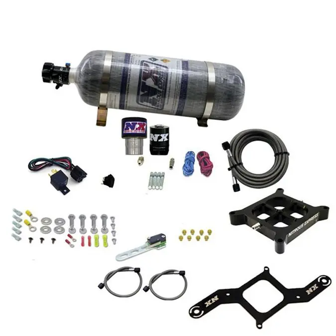 4150 Billet Crossbar Plate System Single Stage 250-650Hp with 12Lb Carbon Bottle Nitrous Express NX 63940-12 Tylko do końca tygodnia