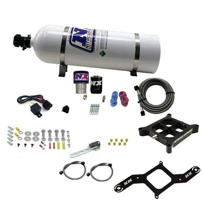 4150 Billet Crossbar Plate System Single Stage 250-650Hp with 15Lb Bottle Nitrous Express NX 63940-15 Wyprzedaż