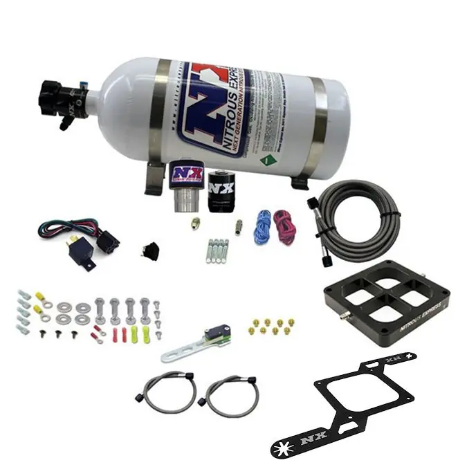 4500 Billet Crossbar Plate System Single Stage 250-650Hp with 10Lb Bottle Nitrous Express NX 63970-10 Zniżka