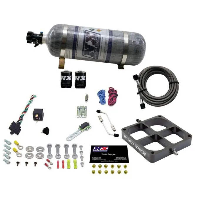 Zamów teraz 8500 Billet Crossbar Plate System Single Stage 100-500Hp with 12Lb Carbon Bottle Nitrous Express NX 63980-12