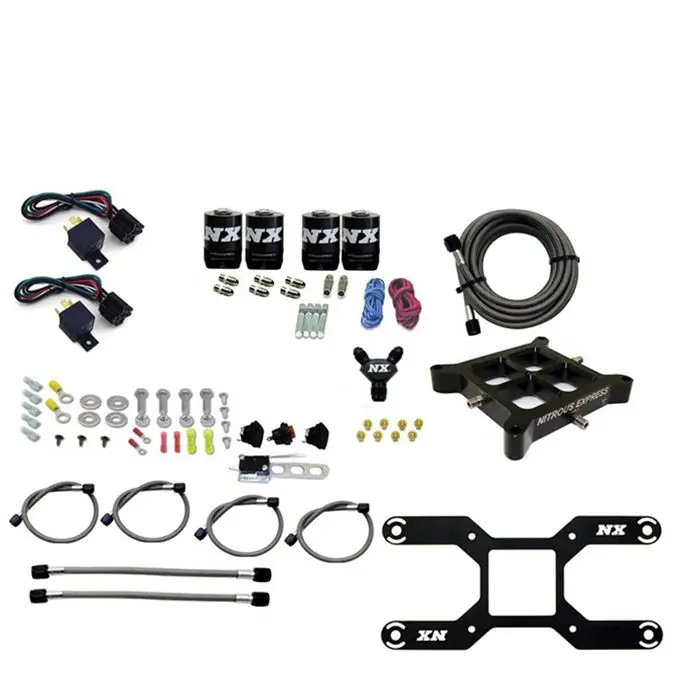 Ostatnie sztuki 4150 Billet Crossbar Plate System Dual Stage 100-1000Hp without Bottle Nitrous Express NX 66042-00