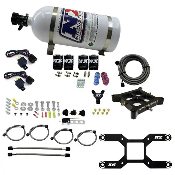 Nowy 4150 Billet Crossbar Plate System Dual Stage 100-1000Hp with 10Lb Bottle Nitrous Express NX 66042-10