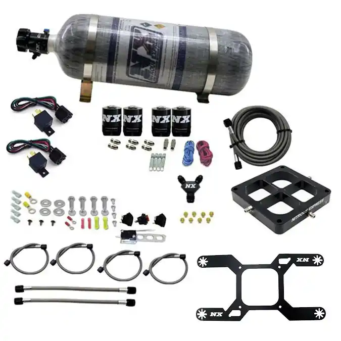 4500 Billet Crossbar Plate System Dual Stage 100-1000Hp with 12Lb Carbon Bottle Nitrous Express NX 66047-12 Nowy