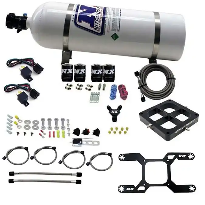 4500 Billet Crossbar Plate System Dual Stage 100-1000Hp with 15Lb Bottle Nitrous Express NX 66047-15 Ostatnia szansa