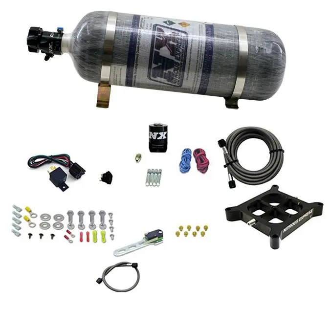Billet Crossbar Plate System Dry Single Stage 100-500HP 4150 Flange 12LB Nitrous Express NX 66142-12 Ekspresowa dostawa