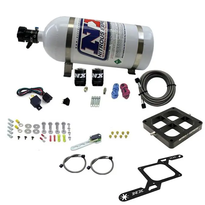 Oferta limitowana Billet Crossbar Plate System Dry Dual Stage 100-1000HP 4500 Flange 10LB Nitrous Express NX 66247-10