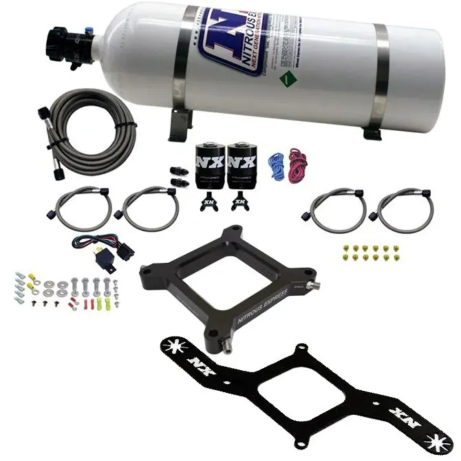 Ostatnia szansa 4150 Assassin Plate Alcohol Stage 6 100-300Hp with 15Lb Bottle Nitrous Express NX 67245-15
