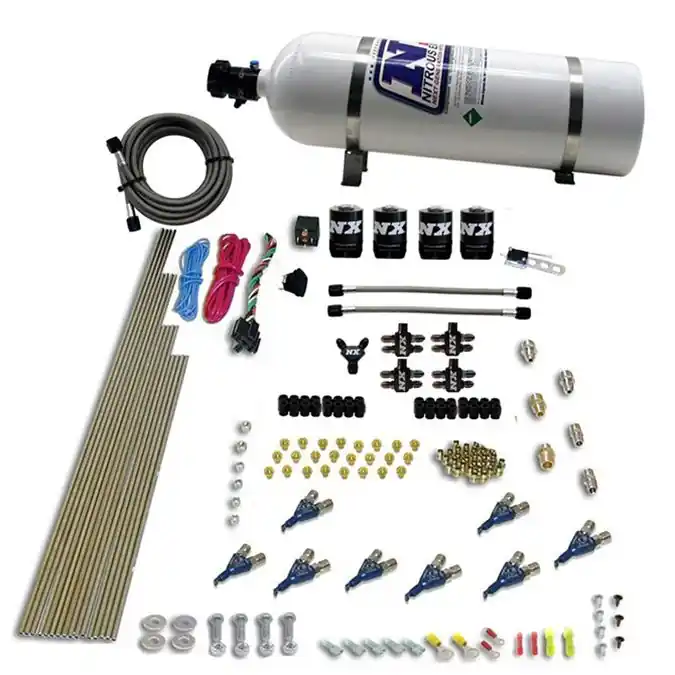 Szybka dostawa 8-Cyl Direct Port Nitrous System EFI Gasoline (200-500Hp) 15LB Nitrous Express NX 80001EFI-15