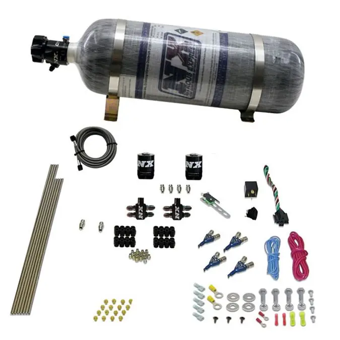 4 Cylinder Direct Port Gas 100-150-200-250Hp with 12Lb Carbon Bottle Nitrous Express NX 80004-12 Promocja