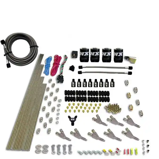 8 Cylinder SSV Direct Port 4 Solenoids without Bottle 200-500Hp Jetting Nitrous Express NX 80016-00 Łatwy zwrot