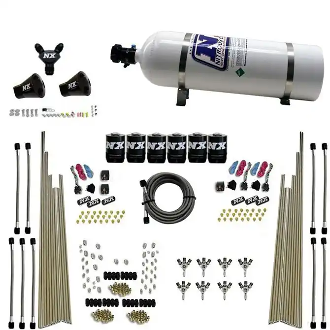 8-Cyl Triple-D Dry Direct Port 3 Stage Dry 6 Solenoids 15LB Nitrous Express NX 80020-15 Ostatnie sztuki
