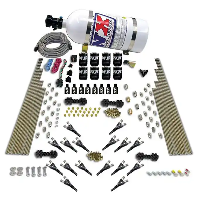 Tylko dziś Shark Dual Stage 16 Nzls 200-1200Hp with 15Lb Bottle Nitrous Express NX 90008-15