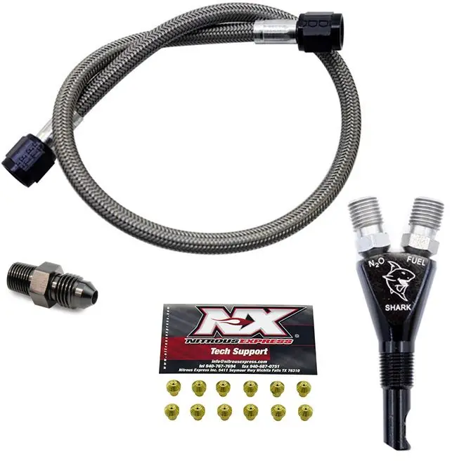 Bezpieczne zakupy Shark SHO 400 Hp EFI Nozzle with 2ft Custom Hose Nitrous Express NX 90019