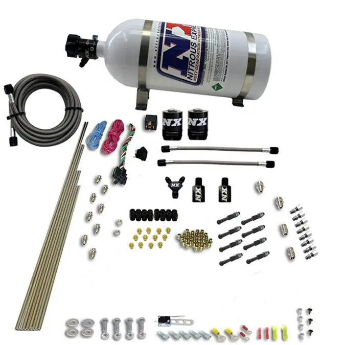 Ekspresowa dostawa 8-Cyl Dry Direct Port Nitrous System 10LB Nitrous Express NX 93006-10
