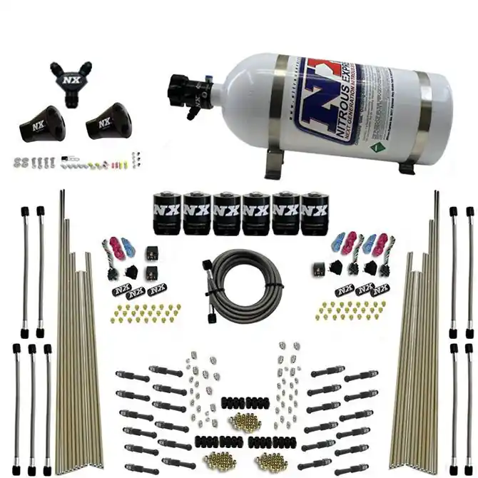 Three Stage 8-Cyl Dry Direct Port Nitrous System 10LB Nitrous Express NX 93206-10 Bezpieczne zakupy