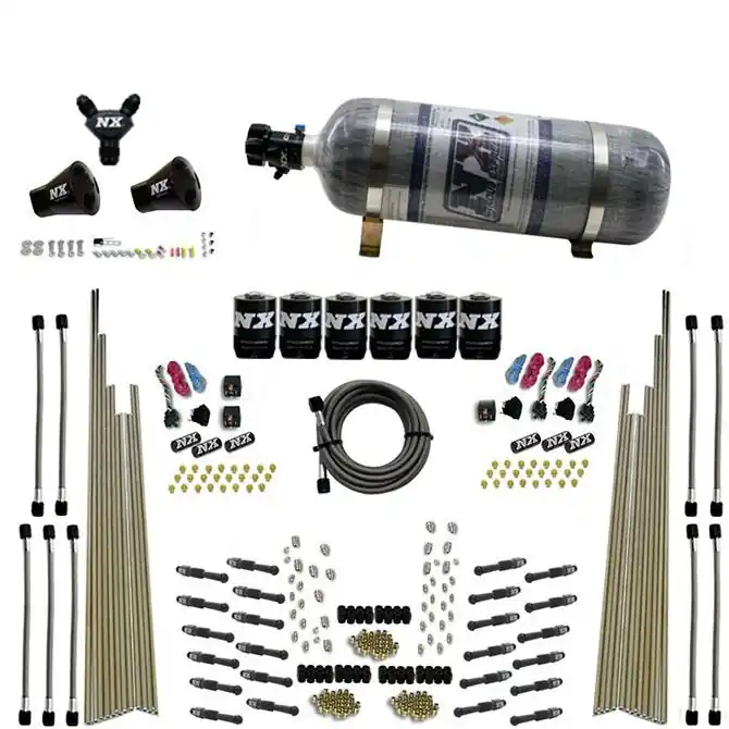 Three Stage 8-Cyl Dry Direct Port Nitrous System 12LB Nitrous Express NX 93206-12 Nie przegap