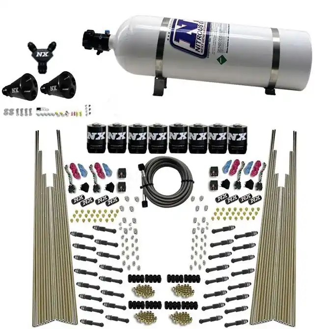 Four Stage 8-Cyl Dry Direct Port Nitrous System 15LB Nitrous Express NX 93306-15 Oferta czasowa