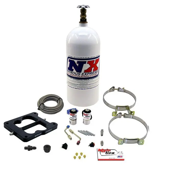 Oferta limitowana Mainline Q-Jet / Spreadbore Carbureted System with 10Lb Bottle Nitrous Express NX ML1002