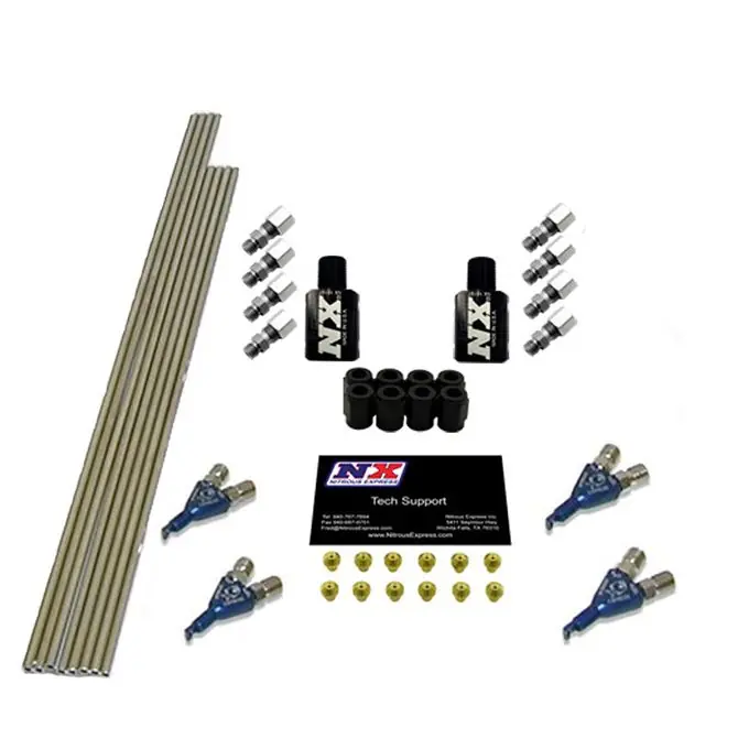 Wybór klientów 4 Cyl Piranha Plumbing Kit without Solenoids Nitrous Express NX NX400