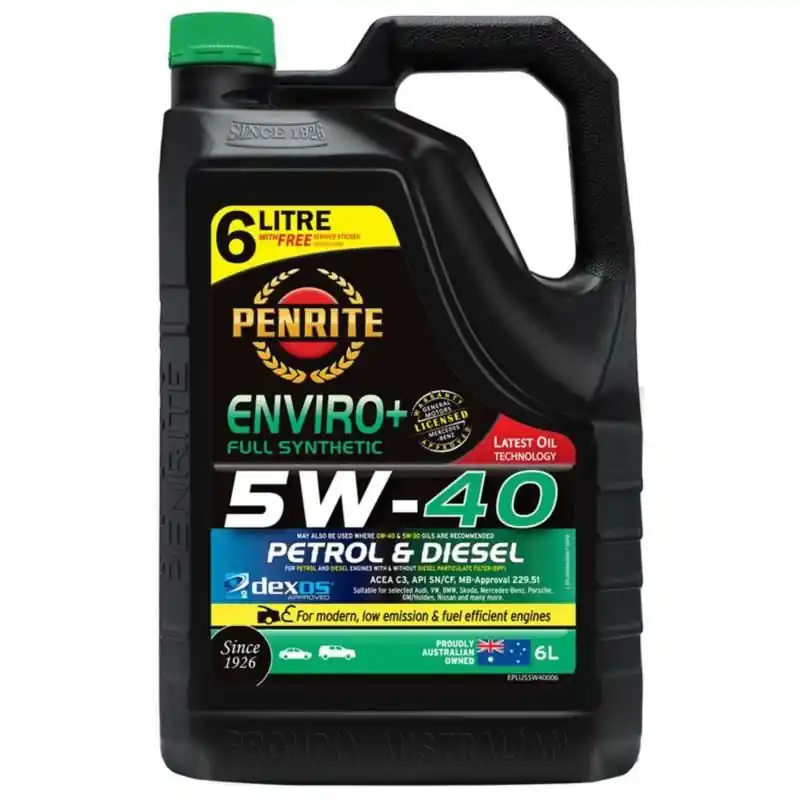 Nowość Olej silnikowy Penrite Enviro + 5W-40 Full Synthetic 6L