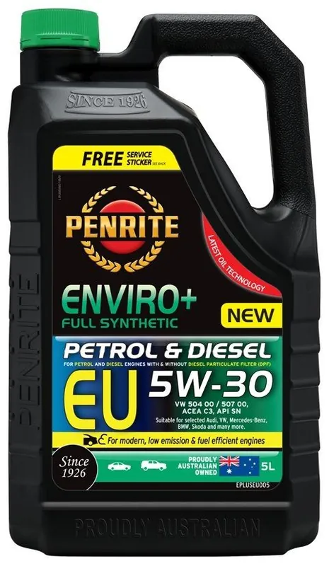 Olej silnikowe Penrite Enviro + EU 5W-30 Full Synthetic 5L Kup online