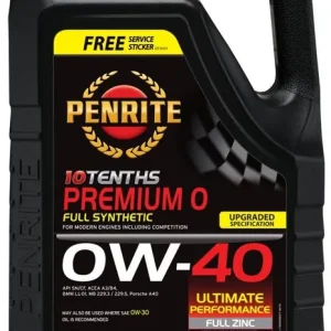 Olej silnikowy Penrite 10 Tenths Premium 0 0W-40 Full Synthetic 5L Nowość