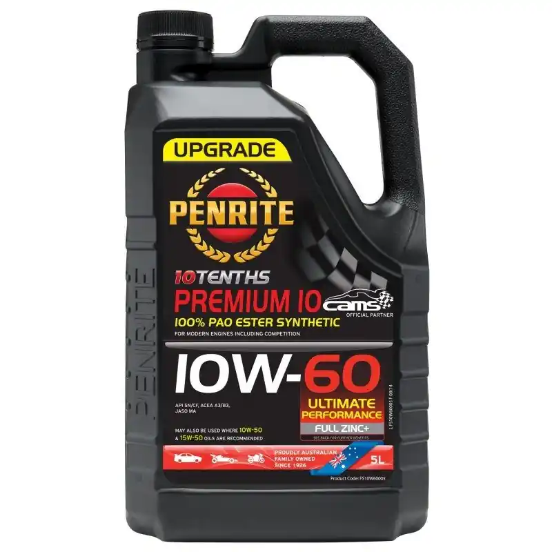 Olej silnikowy Penrite 10 Tenths Premium 10 10W-60 PAO ESTER Full Synthetic 5L Hit cenowy