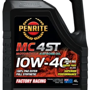 Olej silnikowy motocyklowy Penrite MC-4ST 10W-40 100% PAO ESTER Full Synthetic 4L Bezpieczna płatność