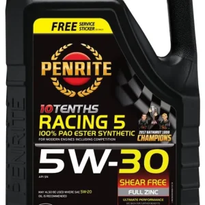 Oferta czasowa Olej silnikowy Penrite 10 Tenths Racing 5 5W-30 PAO ESTER Full Synthetic 5L
