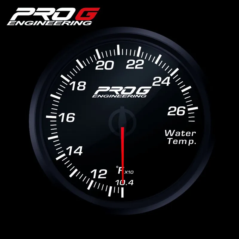 Wskaźnik Pro G Race Series RC, temperatury wody °F WHITE 52mm Ostatnie sztuki