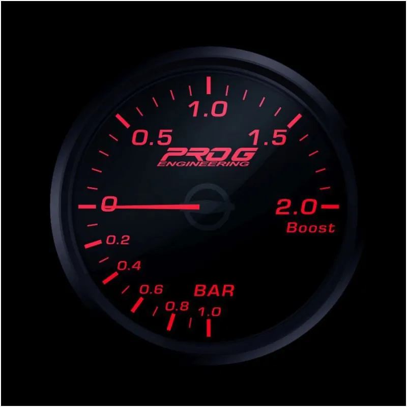 Wskaźnik Pro G Race Series RC, doładowania Boost 2 Bar RED 60mm Oferta limitowana