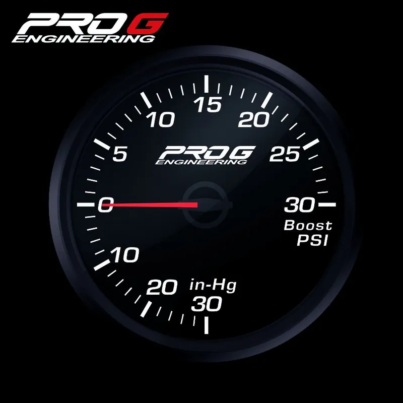 Wskaźnik Pro G Race Series RC, doładowania Boost 30 PSI WHITE 60mm Hit cenowy