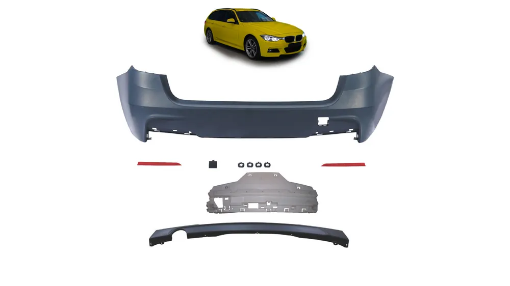 Zderzak BMW 3 F31 Tył z dyfuzorem Popularny