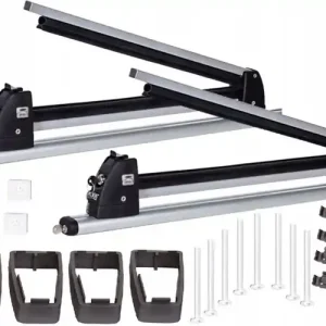 Hit sprzedaży Bagażnik na narty AMOS Ski Lock 3 Silver aluminium 3 pary nart 2 deski