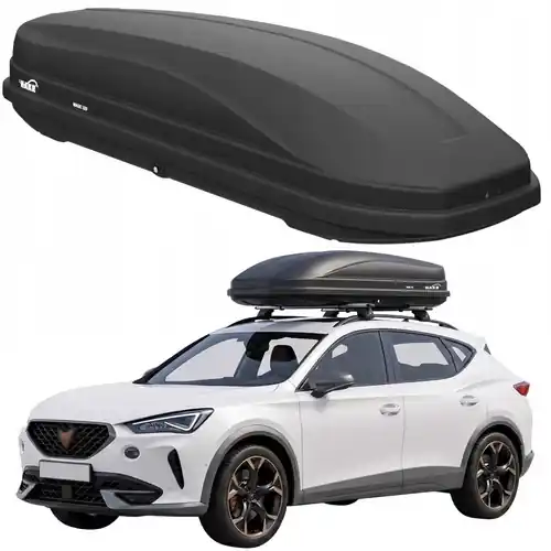 Wyjątkowa oferta Box dachowy Hakr Magic 320 Black Carbon kufer trumna na narty bagaż
