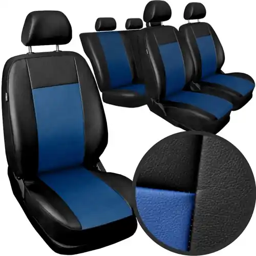 Wysoka jakość Pokrowce na fotele samochodowe Auto-Dekor Comfort Skórzane Niebieskie