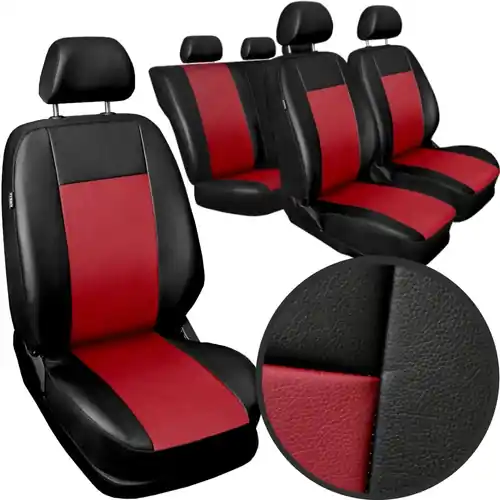 Pokrowce na fotele samochodowe Auto-Dekor Comfort Skórzane Czerwone Ostatnie sztuki