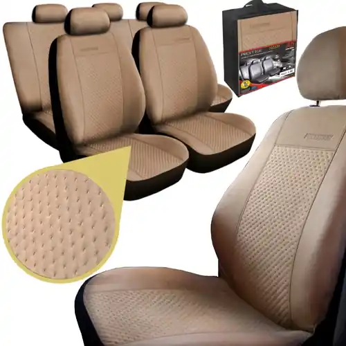 Niska cena Pokrowce na fotele samochodowe Auto-Dekor Prestige Alkantara Beżowe