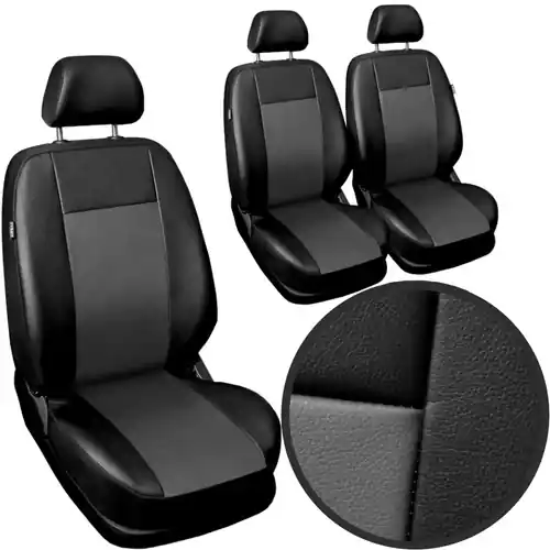 Tylko dziś Pokrowce uniwersalne na przednie fotele samochodowe 1+1 Auto-Dekor Comfort Skórzane Szare